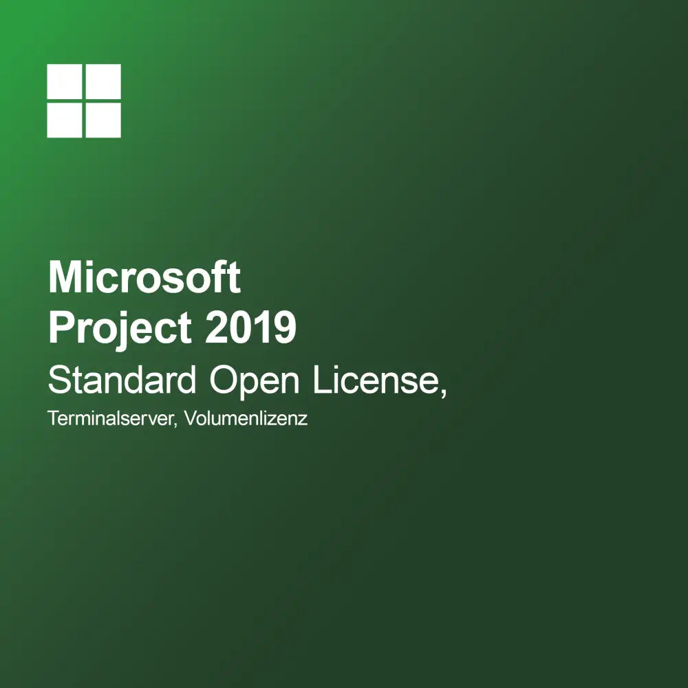 Microsoft Project 2019 Standard Open License Terminalserver Volumenlizenz